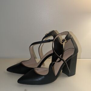 Elegant Black Strappy Heels